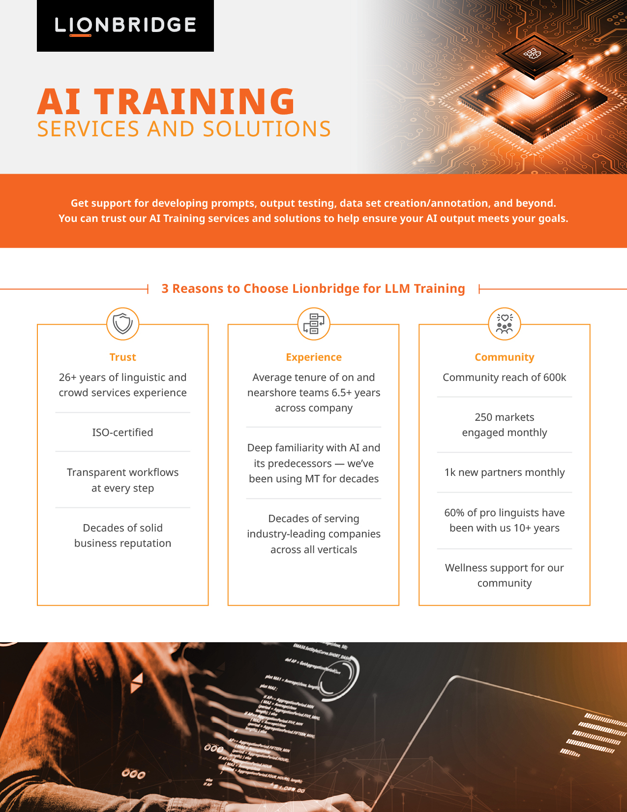 AI Training Services and Solutions One Pager