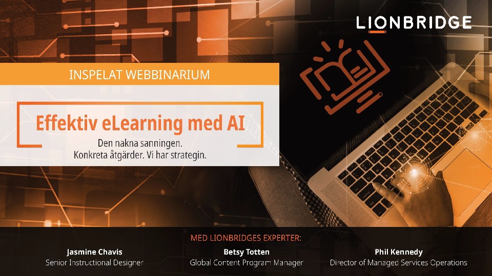 Cover of the presentation of Powering eLearning with AI