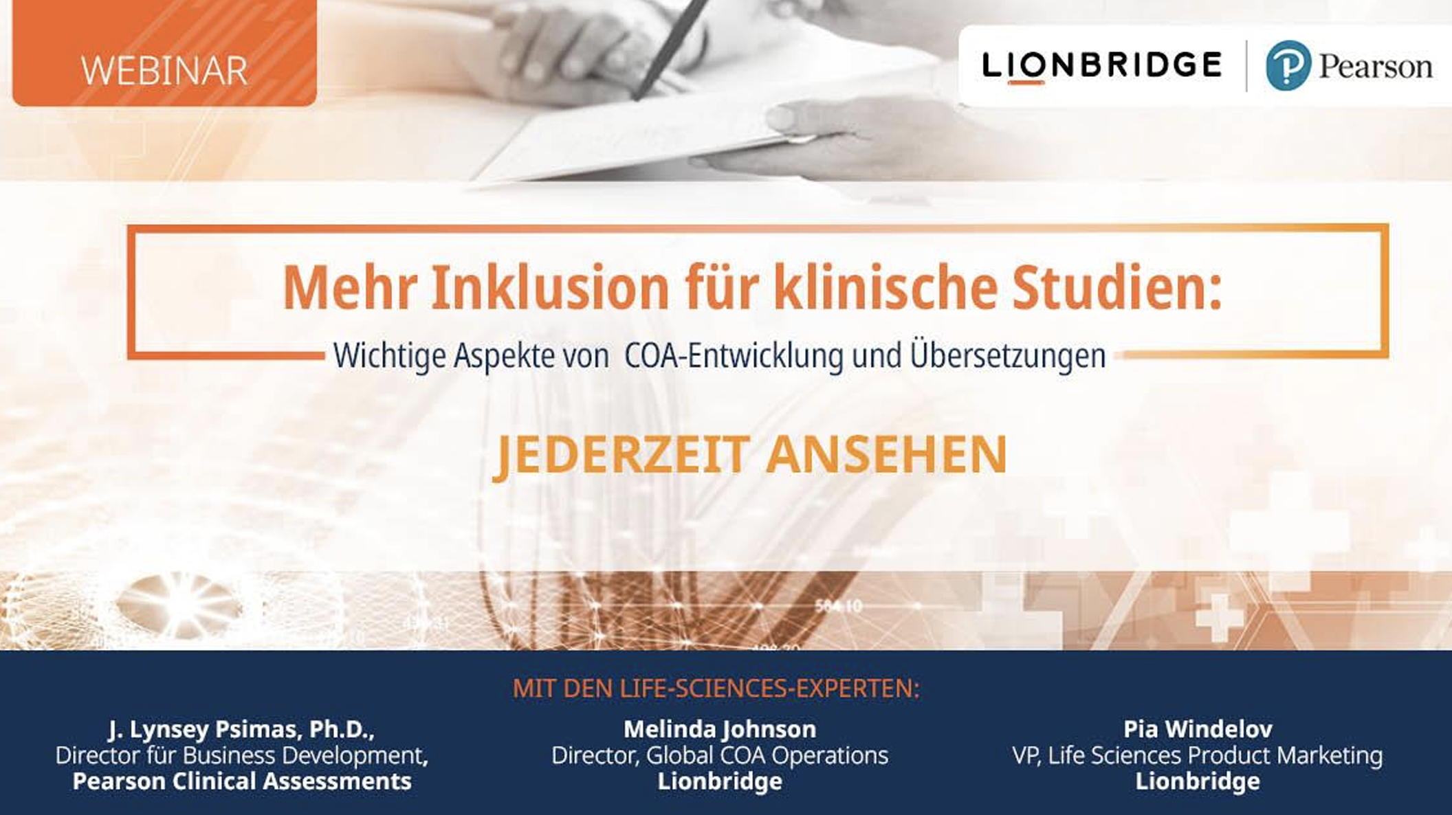 Titelblatt der Präsentation „Verbesserung der Inklusivität in der klinischen Studienforschung“