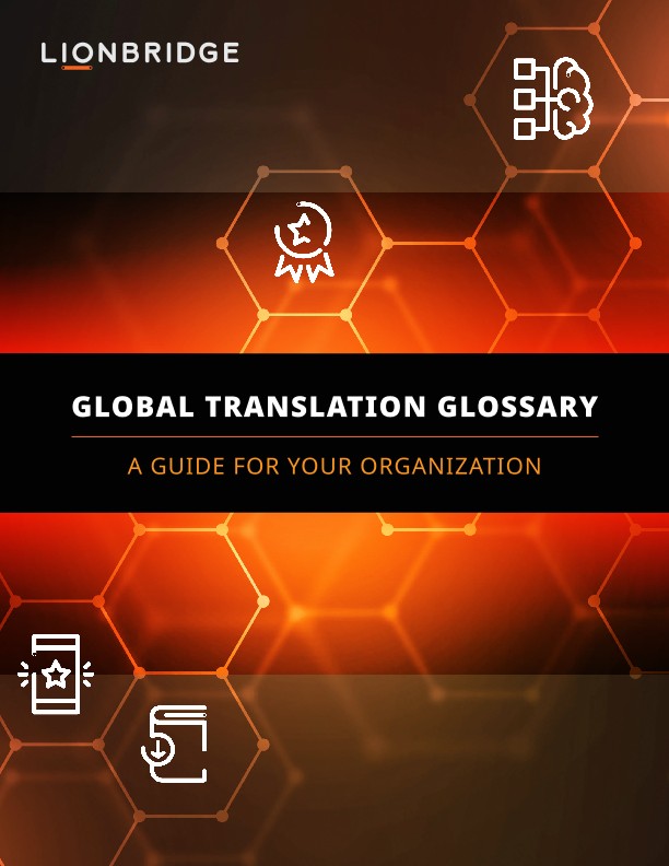 Cover of Lionbridge Global Translation Glossary Whitepaper