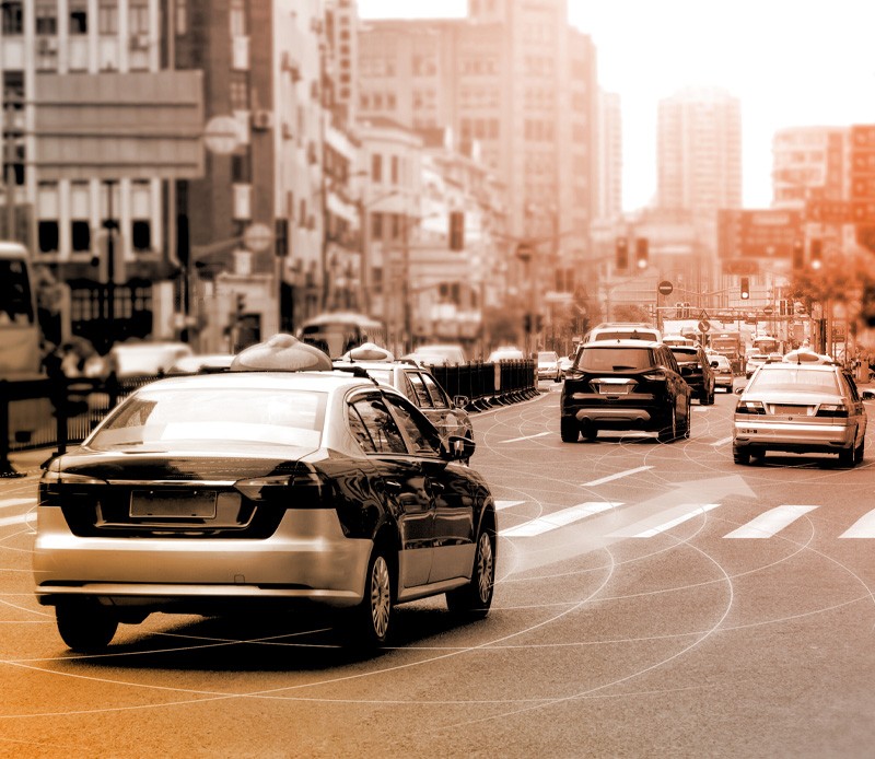 cars on busy road