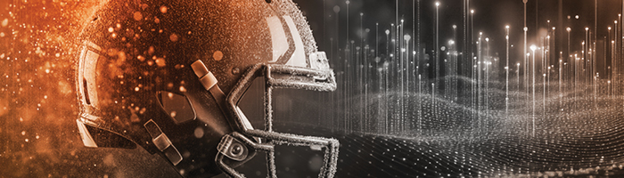 a football helmet with a digital shimmer a football helmet with a digital shimmer