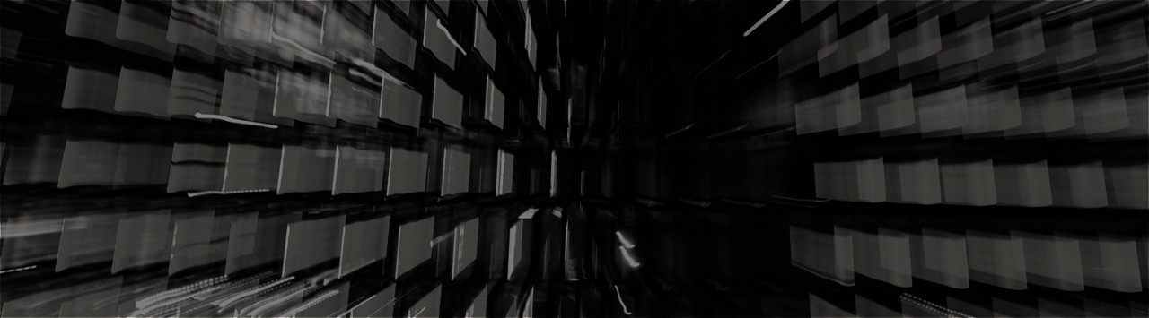 An abstract grey and black image with floating slabs.