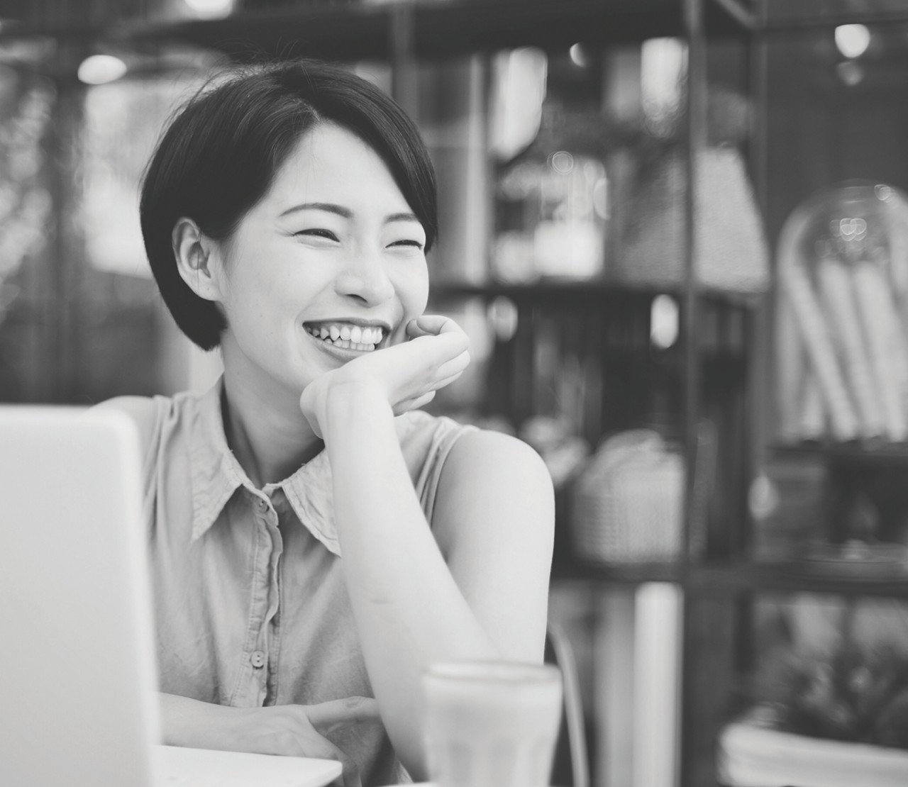 Businessperson smiling