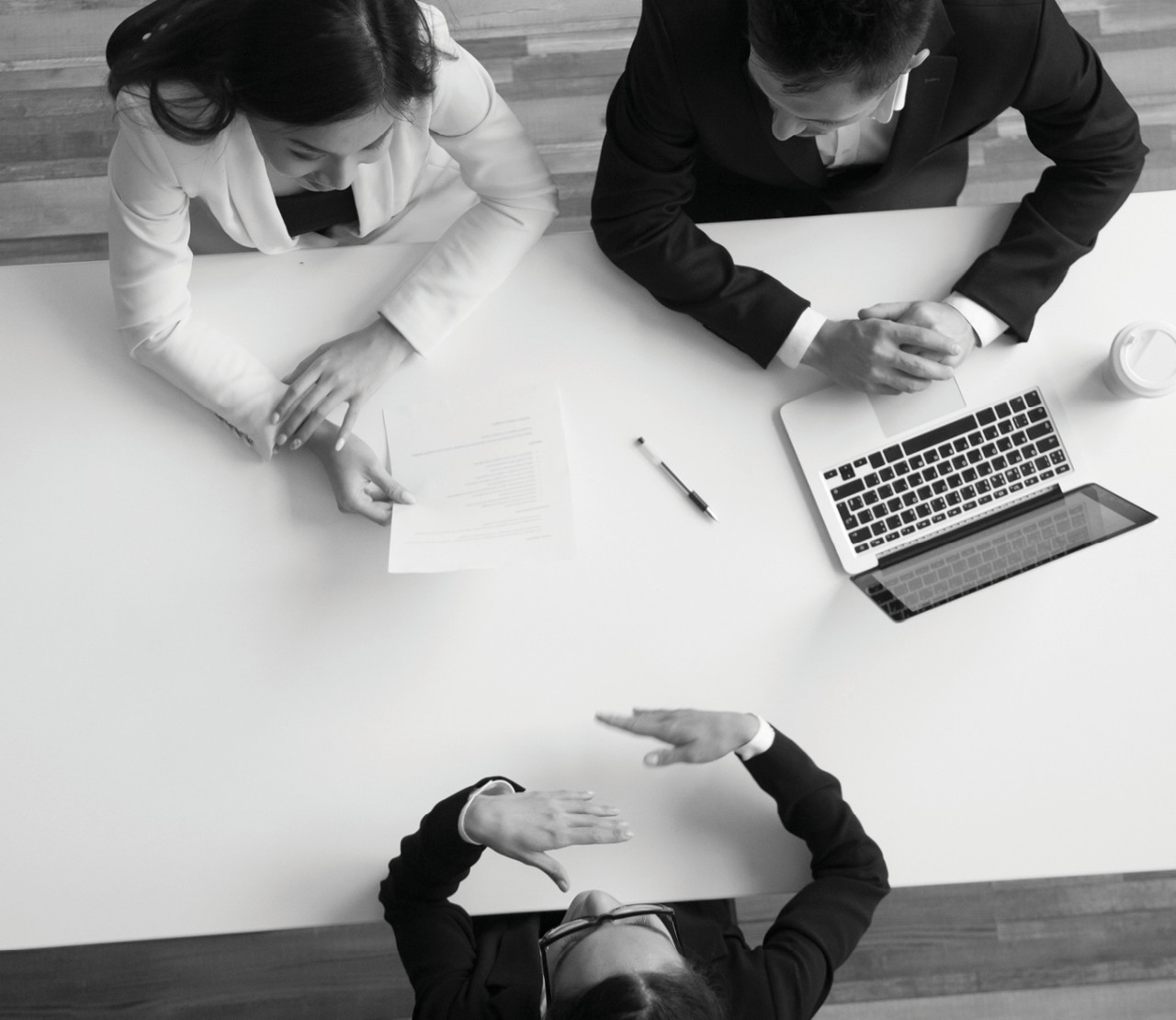 Team at law firm during a deposition