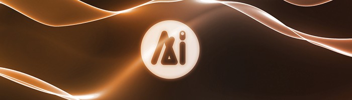 AI logo on digital waves